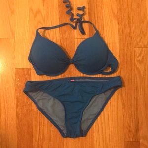 Royal blue bathing suit set